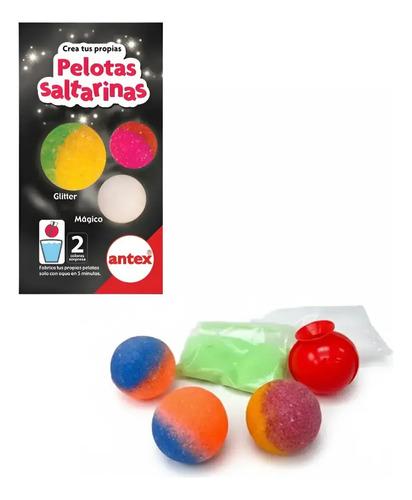 Pelotas Saltarinas Armar Con Molde Y Polvos De Colores Antex Transparentes