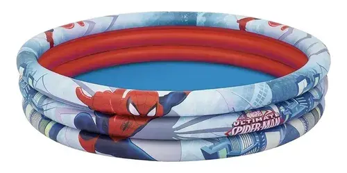 Pileta Inflable Spiderman Bebes Niños 122 Cm Agua Juegos Multicolor