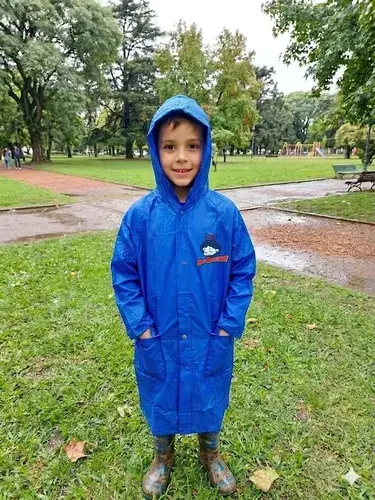 Piloto De Lluvia San Lorenzo Con Capucha Oficial Impermeable Azul 4 2