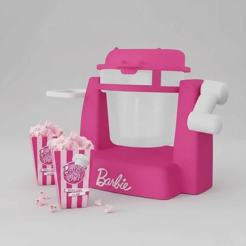 Barbie Chef Pochoclera Popcorn Glam Fabrica Pochocolos Rosa 7