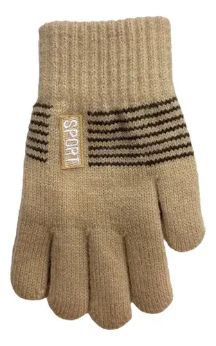 Guantes Infantiles Largos Para Niños Invierno Abrigado Rayas 4