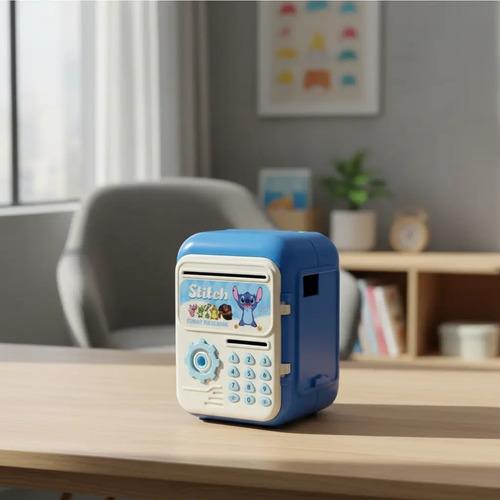 Caja Fuerte De Juguete Lilo Y Stich Alcancia A Pilas Stitch Stitch Azul 5