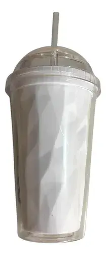 Vaso Acrilico Doble Pared Transparente Con Frases 450ml 3