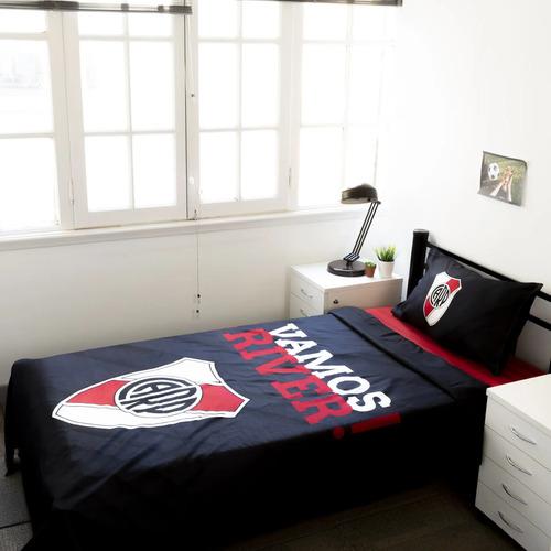 Juego De Sabana De Futbol River Plate Twin Size Licencia 5