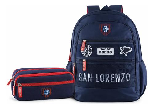 Combo Set Mochila+ Cartuchera San Lorenzo Reforzada Escolar San Lorenzo Casla