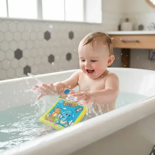 Libro De Baño Explorer Fan Animales Para Contar En Inglés Azul Acero 2