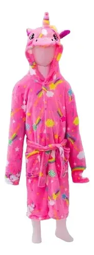 Bata Pijama Niños Infantil Microfibra Unicornios Dinosaurios 2