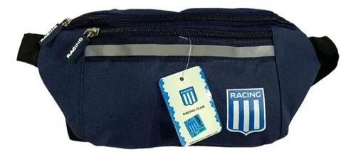 Riñonera Quemoda Azul Racing Poliéstér Con Bolsillos