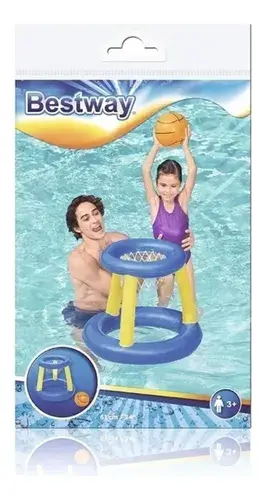 Aro De Basket Con Pelota Pileta Chicos Inflable Verano Agua 15