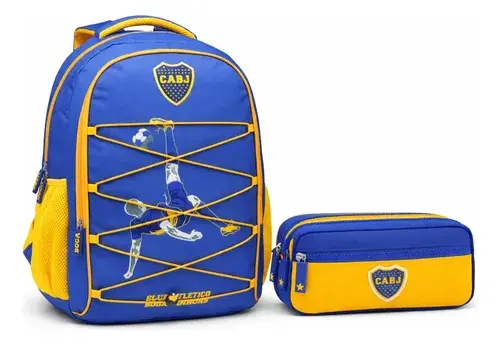 Combo Mochila + Cartuchera Boca Juniors Jugador Escolar Top 2