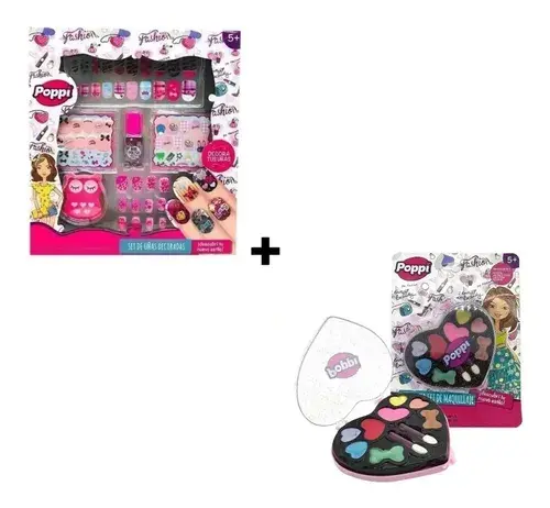 Super Combo Set De Maquillaje + Uñas Nena Poppi Pinturitas 2