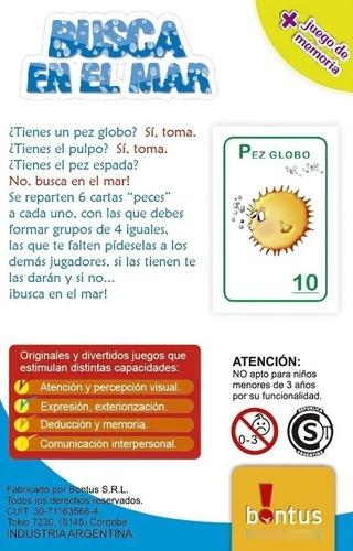 Busca En El Mar Juego De Cartas Didáctico Bontus  3