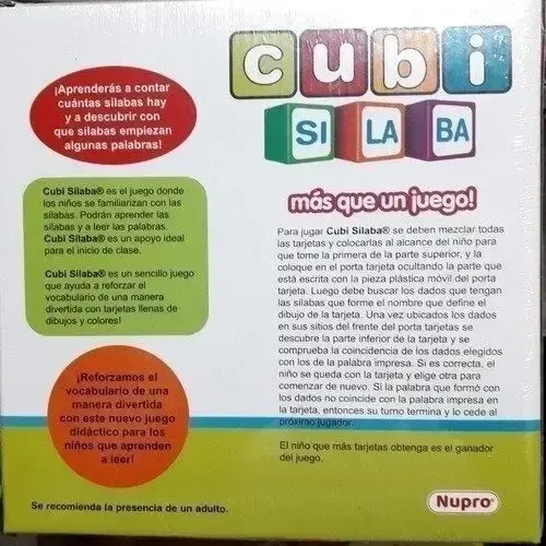 Combo Juegos Cubi Letras + Cubi Silaba Didacticos Aprender 6