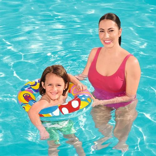Salvavidas Aro Inflable Flotador Bichitos 56cm Pileta Playa Brillante 3