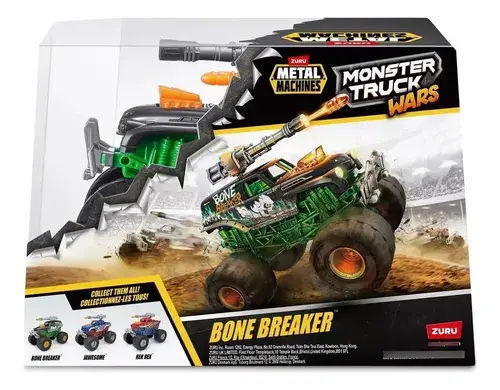 Camión Monster Truck Metal Machines Luces Sonido + Lanzador 4