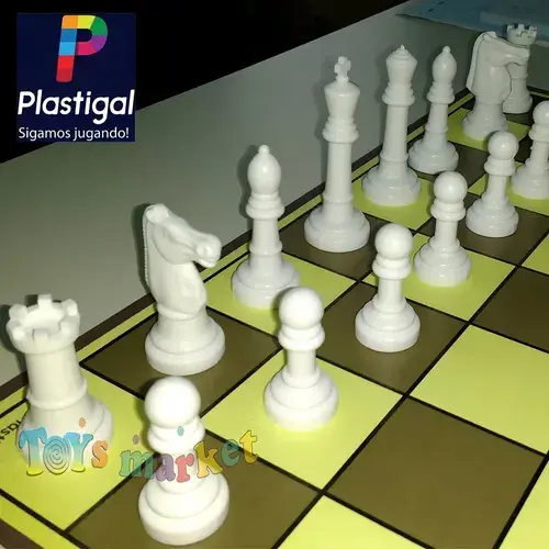 Ajedrez Clásico Plastigal Con Tablero Y Piezas Con Peso 2