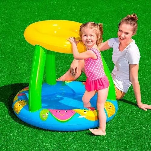Combo Pileta Pelotero Bebe Frutas Con Techo + 100 Pelotas Multicolor 3