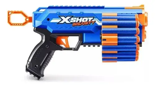 Pistola X-shot Insanity Manic Lanza Dardos 24 Dardos Juguete Azul 4