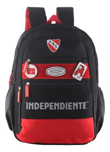 Mochila Independiente Velcro Con Parches Escolar Reforzada