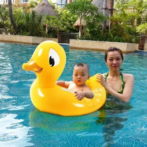 Bote Inflable Pato Patito Para Niños Pileta Piscina 113 Cm 4
