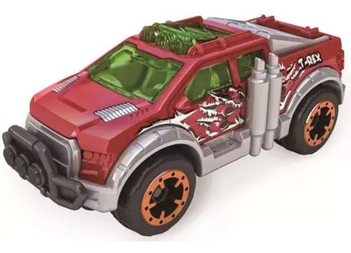 Pista De Autos Dinosaurio Doble Metal Machines T-rex Atack Color Amarillo Y Rojo Azul 7
