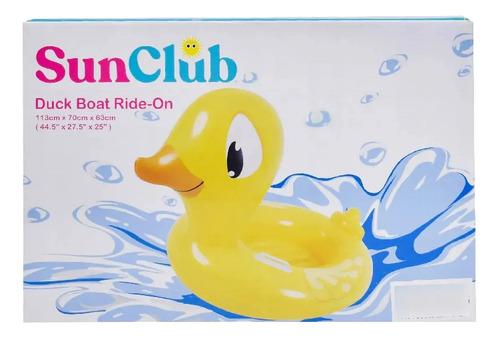 Bote Inflable Pato Patito Para Niños Pileta Piscina 113 Cm 3