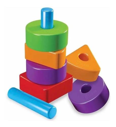 Monta Figuras Bimbi 8 Piezas Apilables Didáctico Bloques  Verde Oscuro 3
