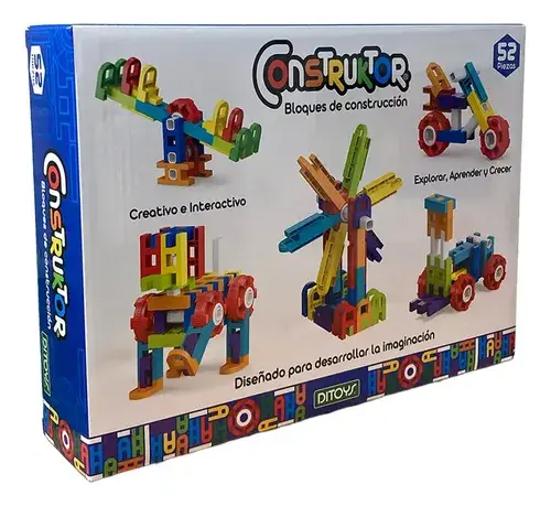 Bloques Y Figuras Construccion Construktor 51 Piezas Ditoys 51 Construktor 4