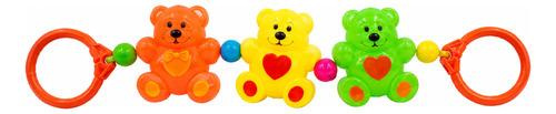 Cunero Con Ruido Ositos Cuna Cochesito Sonajero Babygus Bebe Multicolor Osito