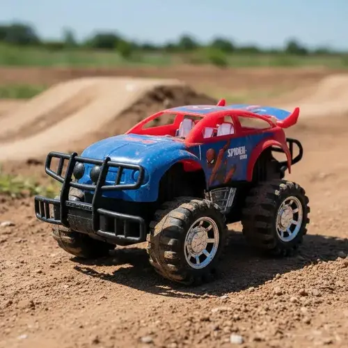 Auto Camioneta A Friccion Marvel Spiderman Hombre Araña Caja Spiderman Azul Y Rojo 5