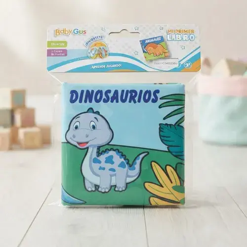 Librito De Tela Para Bebes Dinosaurios Mi Primer Librito Agua