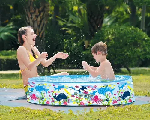 Pileta Rígida Redonda Jilong 1.2m 226l Para Niños Océano 4