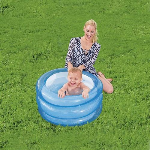 Pileta Inflable Redonda Bestway 51033 De 70cm X 30cm 43l Azul Bolsa 7