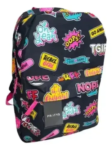 Mochila Escolar Dibujos Futbol Cohete Niños Primaria Grande Color Negra Diseño De La Tela Top