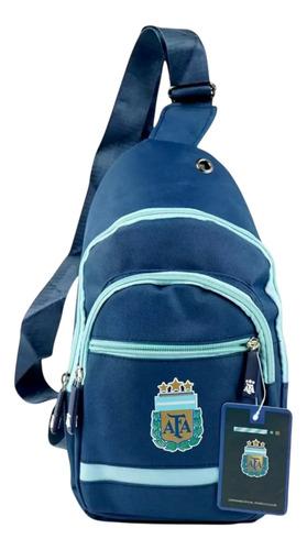 Bolso Morral Bandolera Riñonera Afa Argentina Reforzado Fach Azul Afa 3