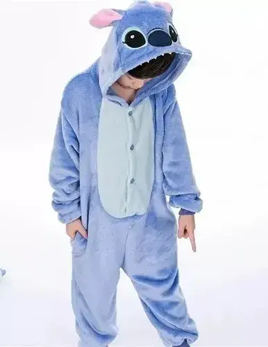 Pijama Stich Enterito Niños Suave Disfraz Abrigado Supersoft 9