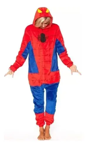 Pijama Spider Enterito Niños Suave Disfraz Abrigado Soft 2