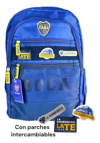 Super Kit Escolar Boca Junior Mochila + Carpeta + Cartuchera 15