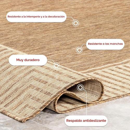 Alfombra Interior Exterior 60x90 Cm Nuloom Asha Marrón 60 Cm 90 Cm Marrón 2