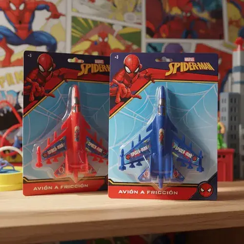 Avion A Friccion Spiderman Hombre Araña Spidey Jueguete Niño Spiderman Rojo O Azul 10