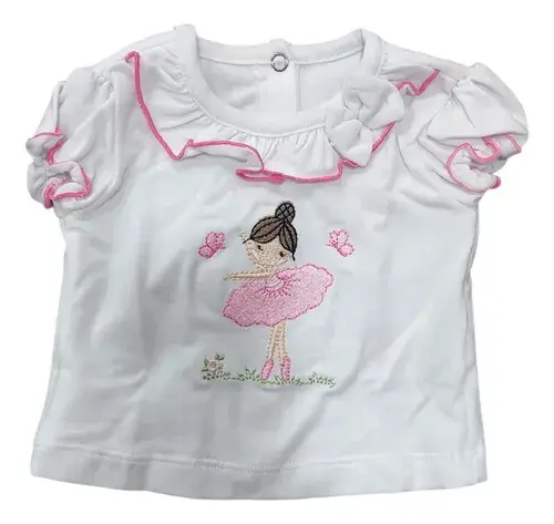 Conjunto Bebe Beba Remerita Bordado Bailarina Babucha 6
