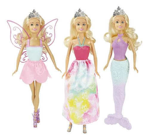 Muñeca Bonnie Princesa 3 En 1 Hada + Sirena + Princesa 30cm 2