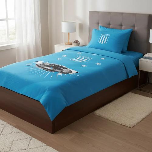 Juego De Sabana De Futbol Racing Club Twin Size Licencia Ofi 9