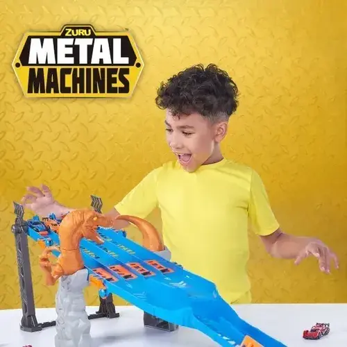 Pista Lanzadora Autos Metal Machine Dinosaurio Lane Madness Dino 7