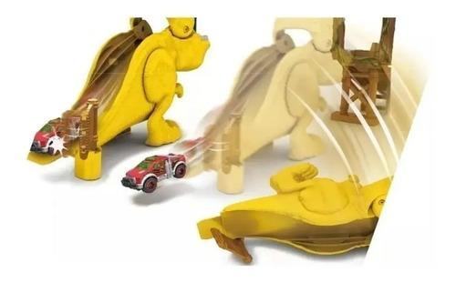 Pista Dinosaurio Metal Machines Zuru Dino Con Auto Wheels Amarillo 9