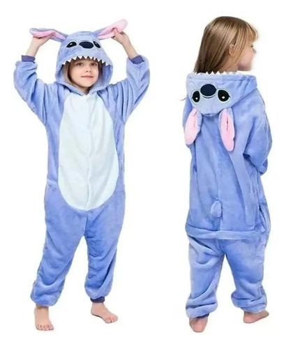 Pijama Stich Enterito Niños Suave Disfraz Abrigado Supersoft