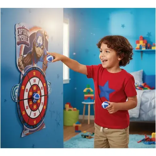 Juego Tiro Al Blanco Marvel Avengers Con Pelotas De Velcro 3
