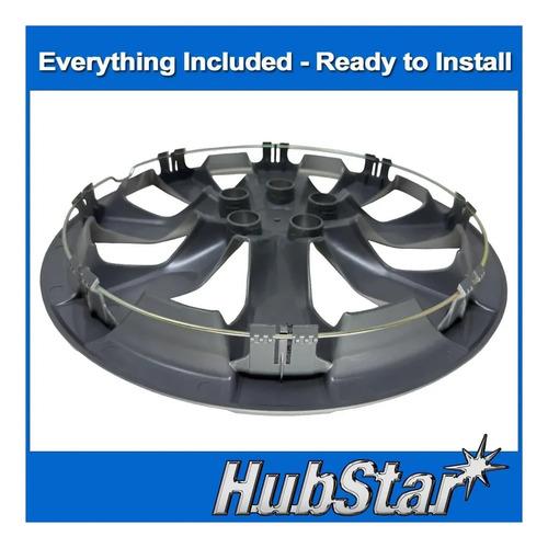4 Repuestos Negros Hubstar Para Tapacubos De Toyota Corolla Negro 5
