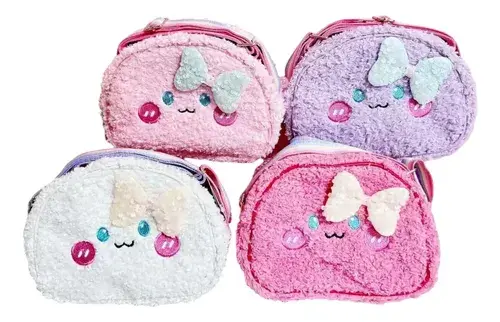 Bolso Peluche Trendy Morral Nena Cartera Gatito Porta Cosmet 13