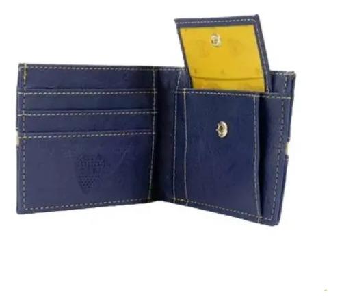 Billetera Boca Juniors Licencia Oficial Con Pin Metálico Azul/amarillo 7
